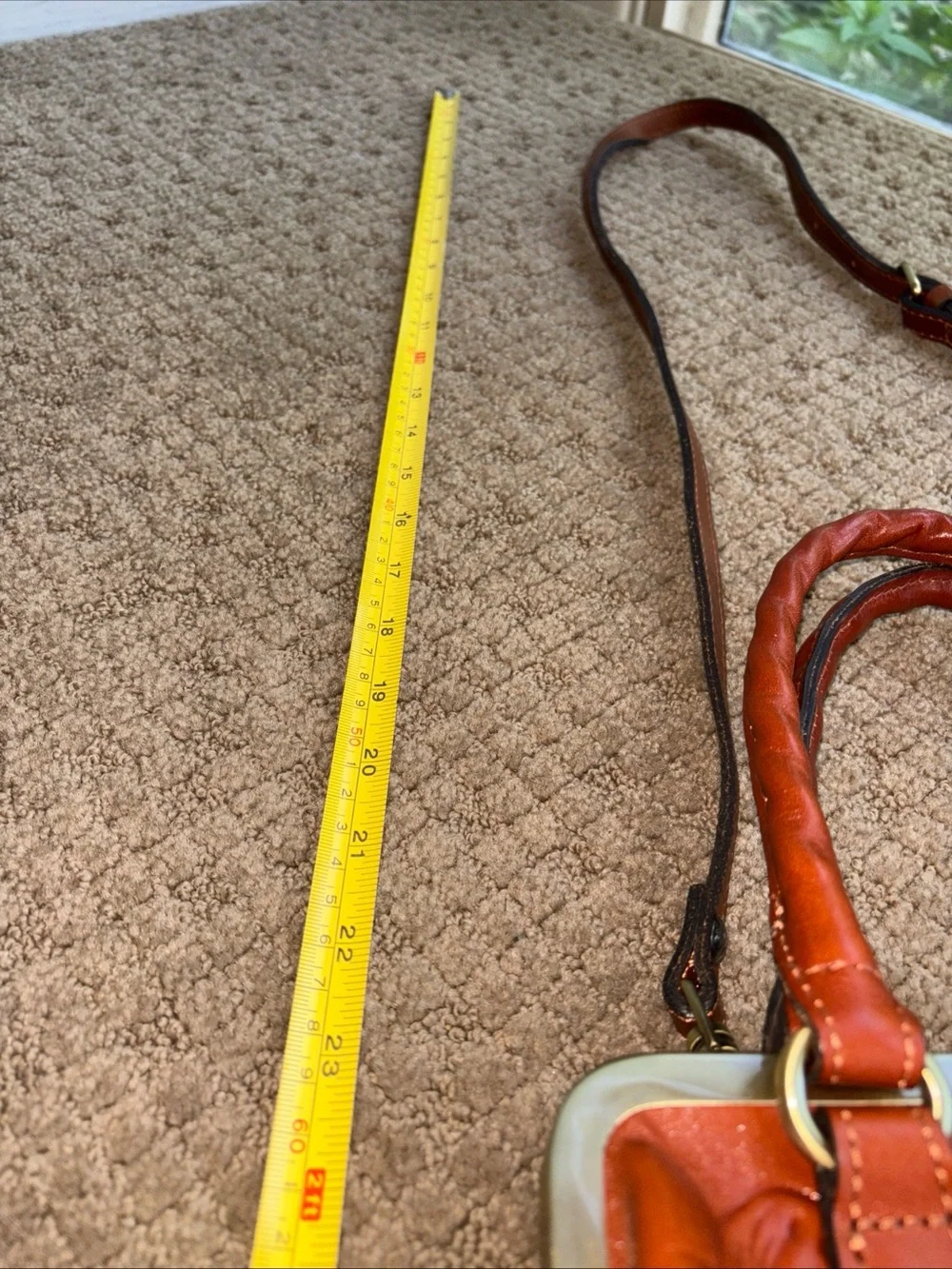 Patricia Nash luxury designer brown Leather handbag embossed floral design